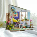 Shtëpi kukullash në miniaturë Rolife Lily's Porch DIY me mace 1:20