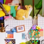 Shtëpi kukullash në miniaturë Rolife Lily's Porch DIY me mace 1:20