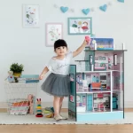 Shtëpi kukullash prej druri Olivia's Little World Barcelona me 4 kate dhe 10 aksesorë kukullash
