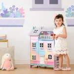 Shtëpi kukullash prej druri Olivia's Little World Sunroom me 3 kate dhe 11 aksesorë