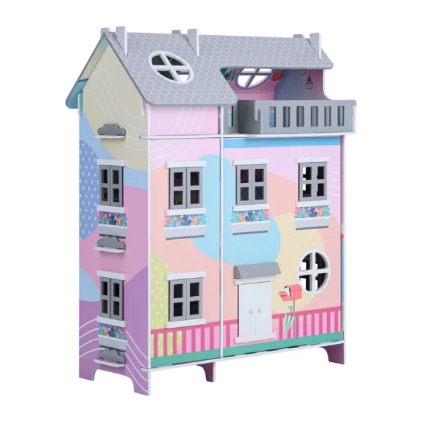Shtëpi kukullash prej druri Olivia's Little World Sunroom me 3 kate dhe 11 aksesorë