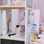 Shtëpi kukullash prej druri Olivia's Little World Kids me 3 kate dhe 18 aksesorë