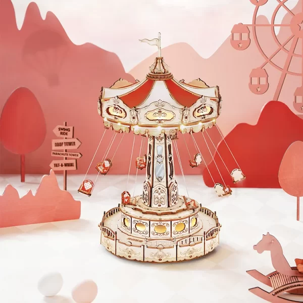 Swing Ride ROBOTIME - Puzzle druri 3D kuti muzikore DIY
