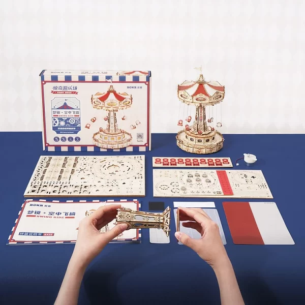 Swing Ride ROBOTIME - Puzzle druri 3D kuti muzikore DIY