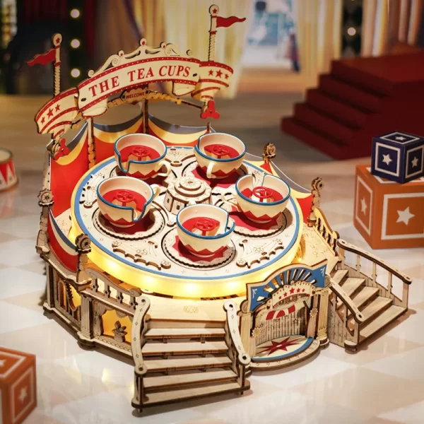 Tilt-A-Whirl – Puzzle druri 3D kuti muzikore DIY