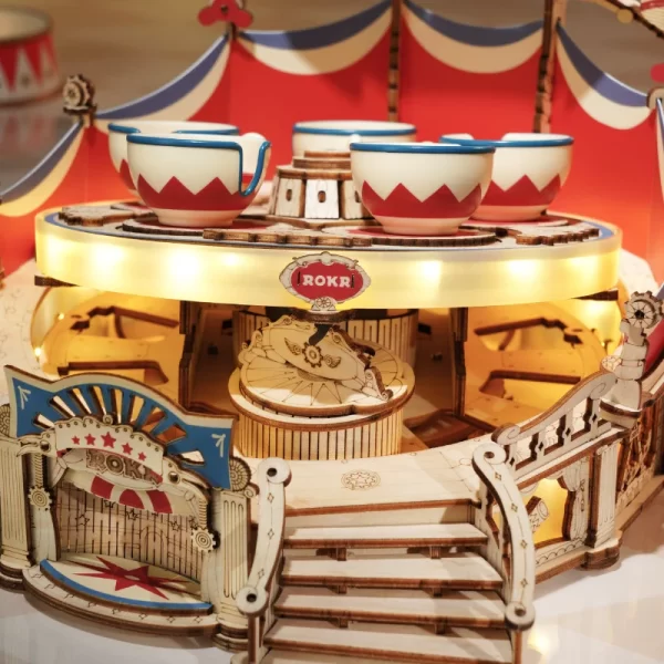 Tilt-A-Whirl – Puzzle druri 3D kuti muzikore DIY
