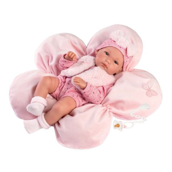 Kukulla Bimbo Girl Doll me jastëk lule, 35cm
