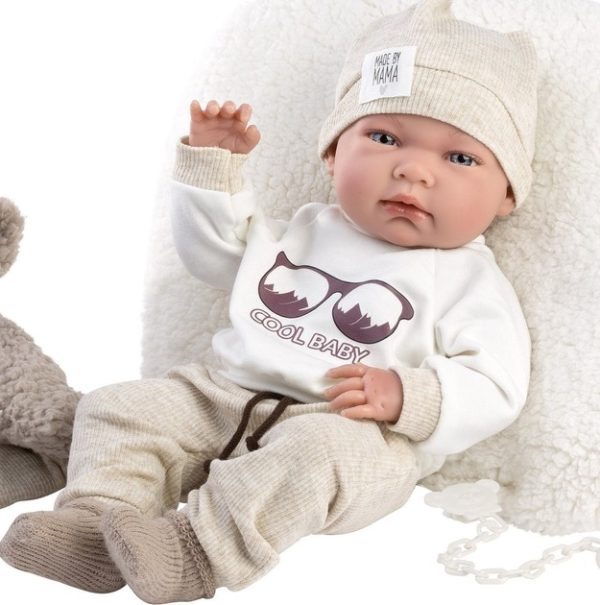 Kukull bebe Nico me jastëk, 40 cm