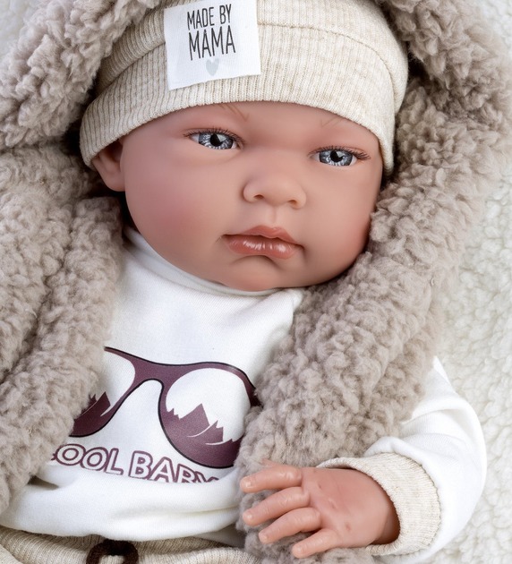 Kukull bebe Nico me jastëk, 40 cm